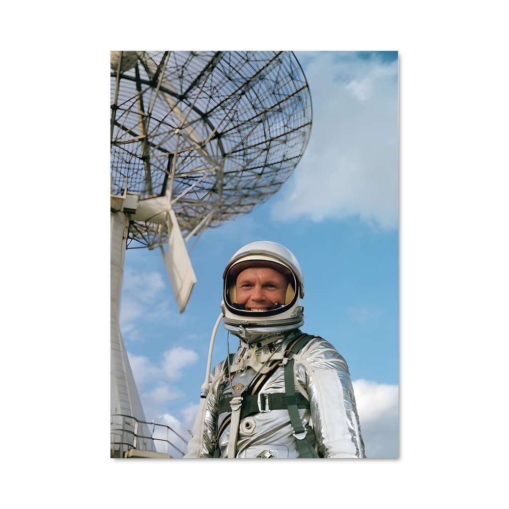 Poster L'Astronaute et le Télescope – affiche Astronautes